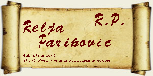 Relja Paripović vizit kartica